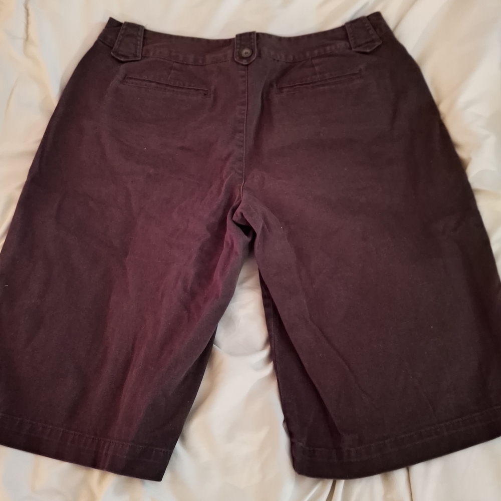 Fashion Bug Women's Dark Brown Bermuda Shorts Casual Style - Picture 6 of 7